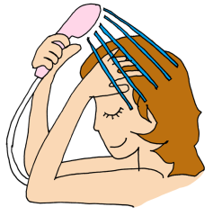 シャンプーの手順5|ぬるま湯で髪をすすぐ